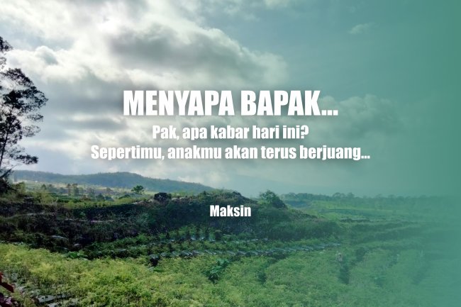MENYAPA BAPAK